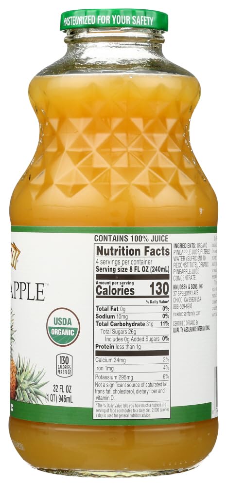 Organic Pineapple Juice, 36 × 32 oz