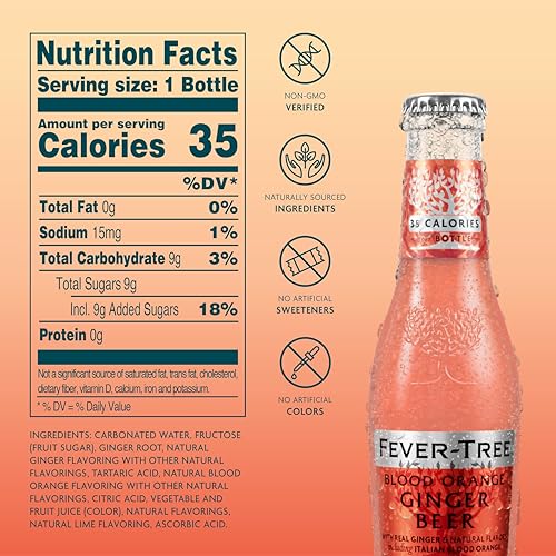 Blood Orange Ginger Beer Mixer, 24 Bottles