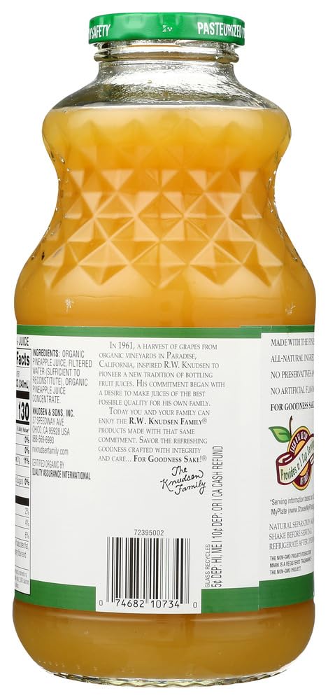 Organic Pineapple Juice, 36 × 32 oz