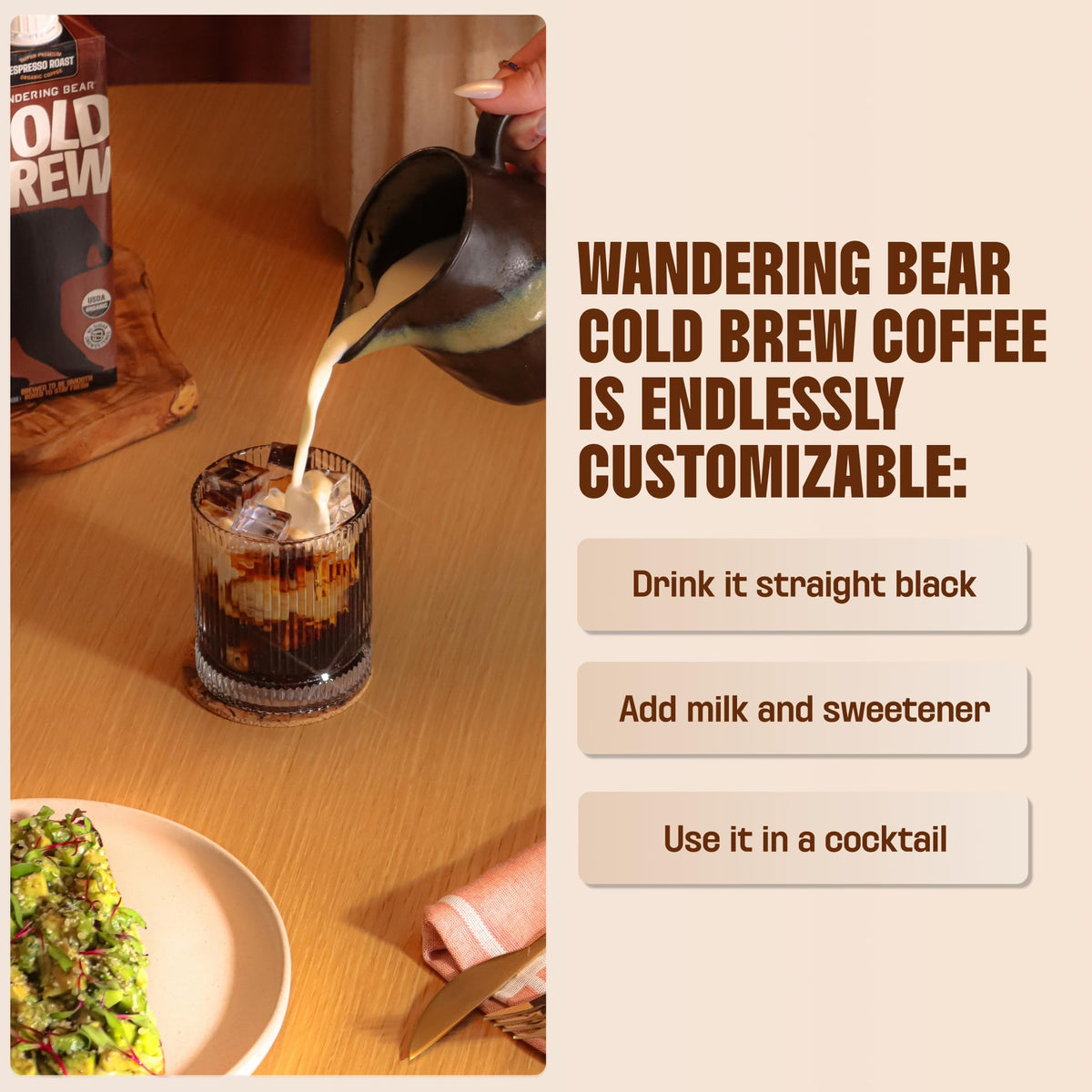 Cold Brew Coffee Concentrate and On-Tap Drinks