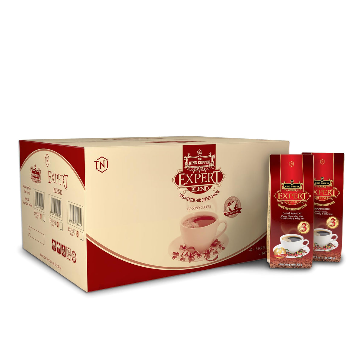 Bulk Ground Coffee Blend, 40 × 500 g