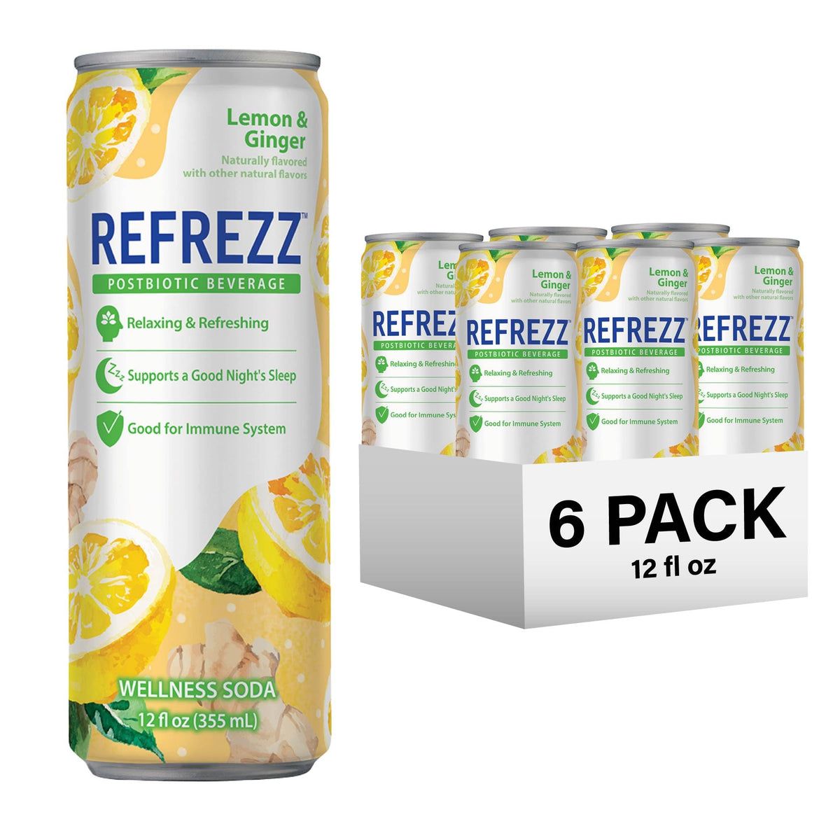 Postbiotic Sparkling Beverage, Six-Pack