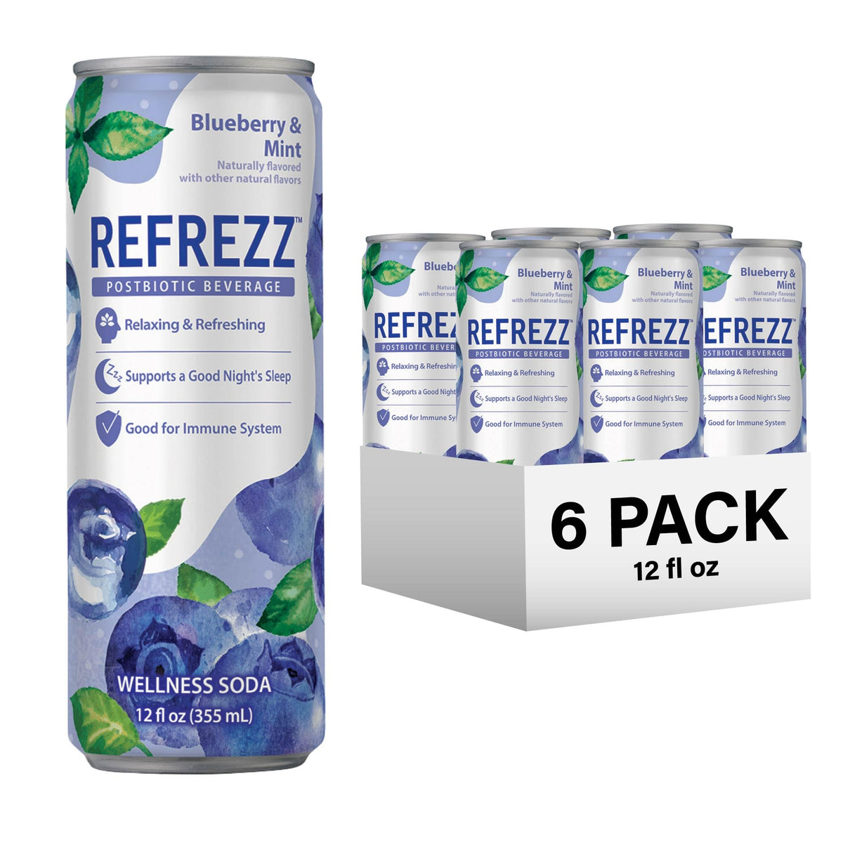 Postbiotic Sparkling Beverage, Six-Pack