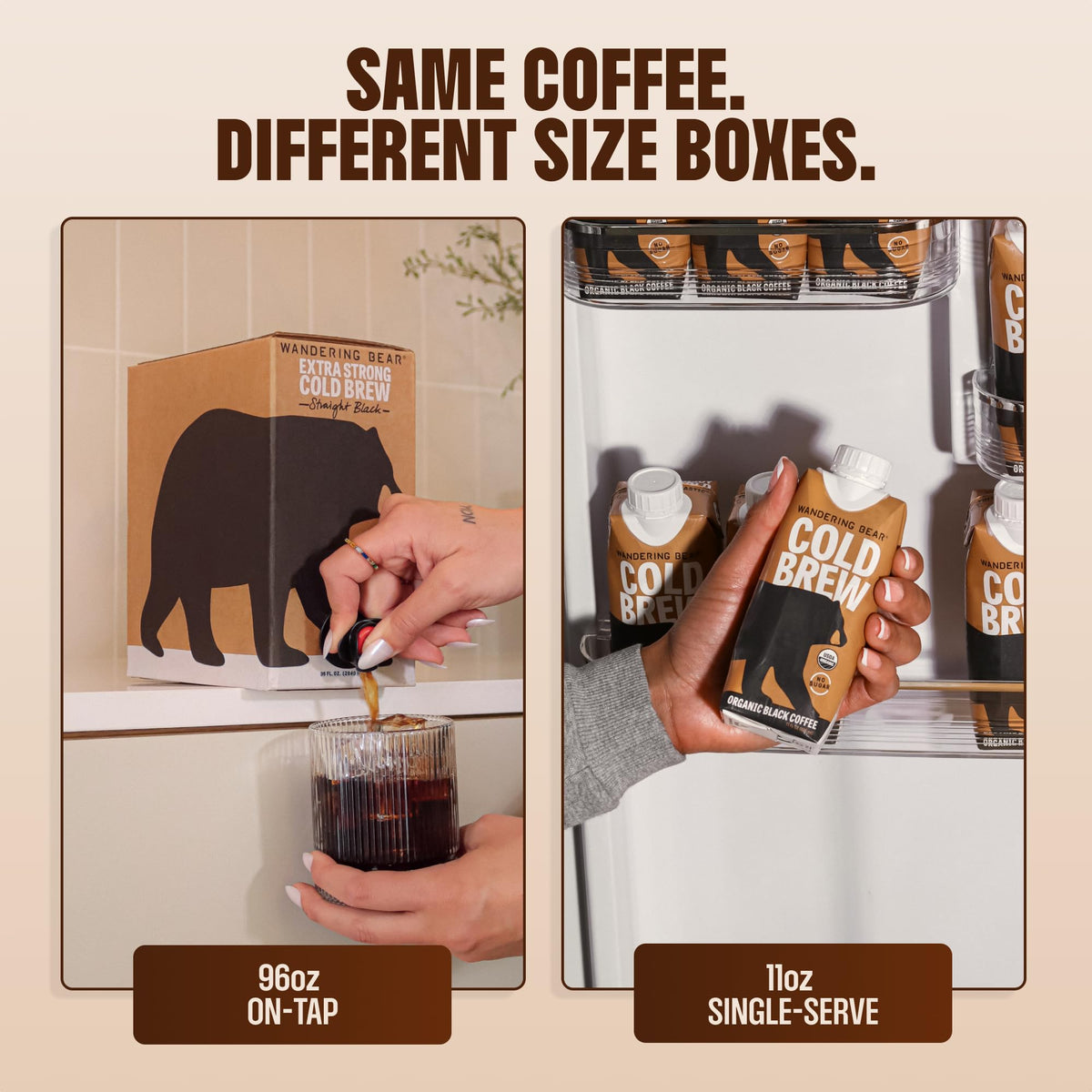 Cold Brew Coffee Concentrate and On-Tap Drinks