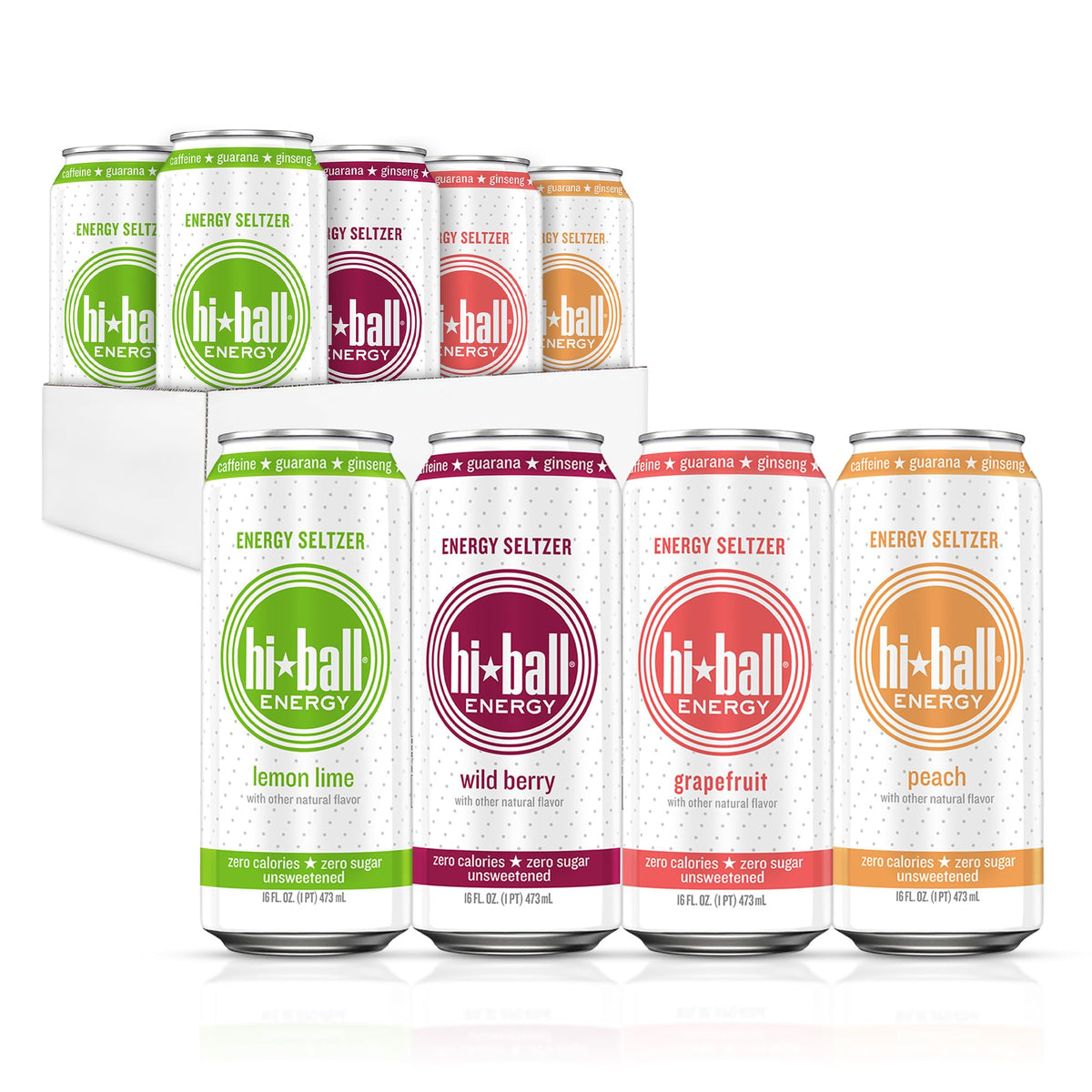 Sugar-Free Caffeinated Sparkling Seltzer