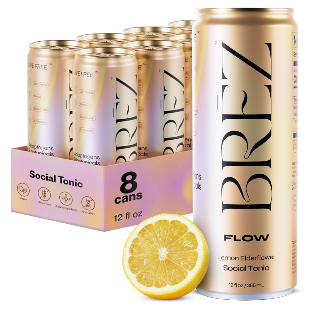 Sparkling Lemon Elderflower Mushroom Tonic