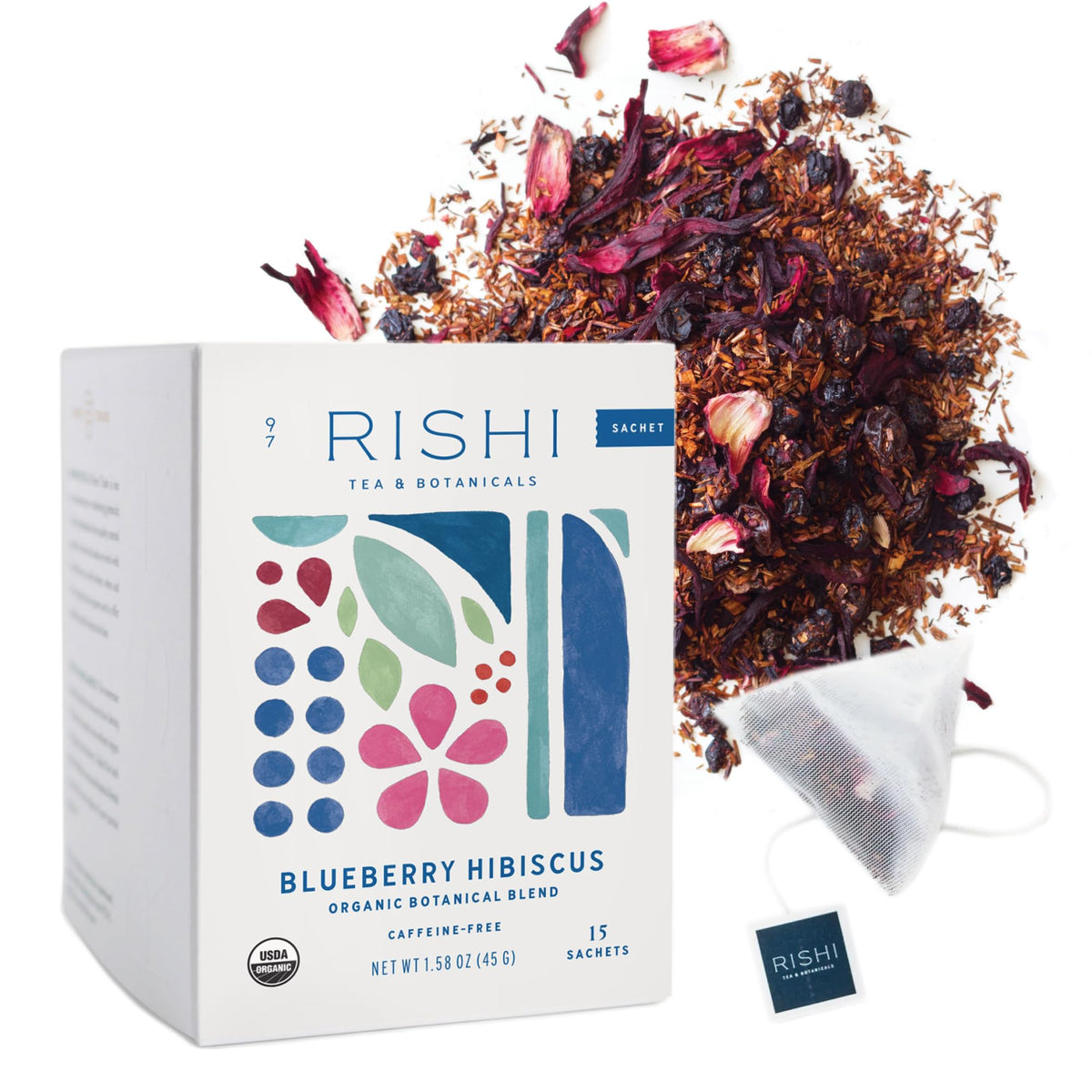 Blueberry Hibiscus Herbal Tea Sachets