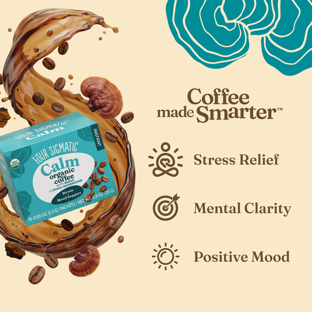 Mushroom-Blend Instant Coffee Packets