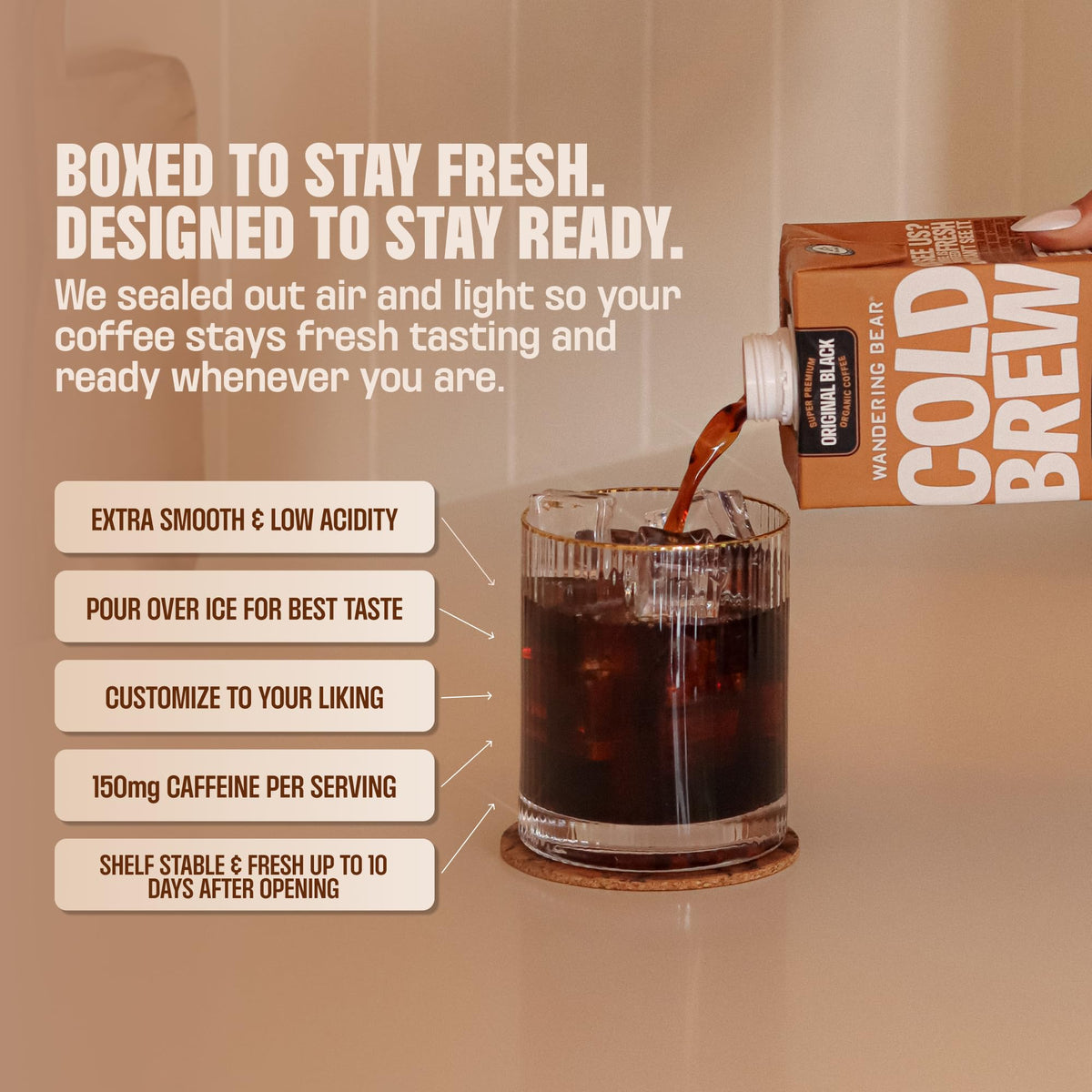 Cold Brew Coffee Concentrate and On-Tap Drinks