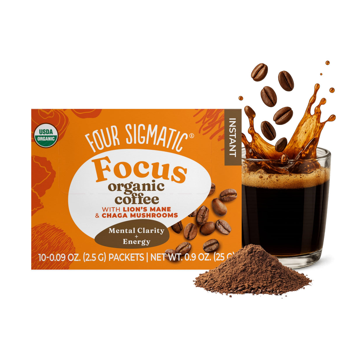 Mushroom-Blend Instant Coffee Packets