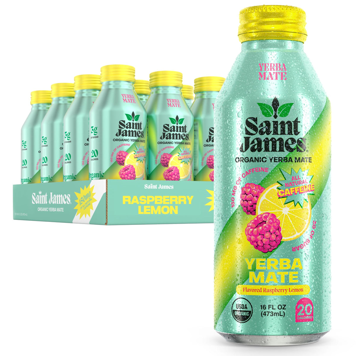 Organic Yerba Mate Fruit Drink, 12-Pack