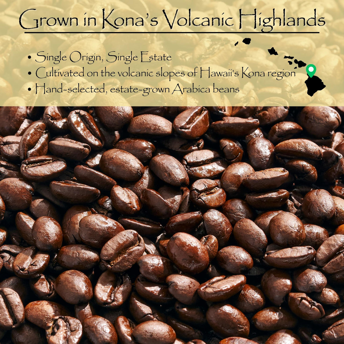 Single-Origin Kona Whole Coffee Beans